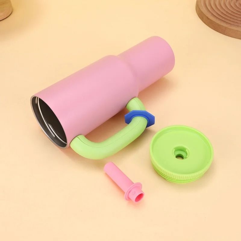 40oz 304 Stainless Steel Straw Insulated Ice Cup Large Capacity Thermal Mug Tumbler With Handle Sty 2