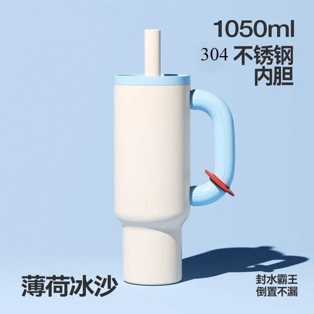 40oz 304 Stainless Steel Straw Insulated Ice Cup Large Capacity Thermal Mug Tumbler With Handle Sty 6