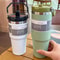 20oz30oz Thermal Water Bottle With Straw Stainless Steel Car Coffee Mug Vacuum Flask Tumbler 0