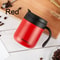Simple Solid Color Stainless Steel Insulated Coffee Cup With Handle Wide Mouthed Large Capacity Off 4