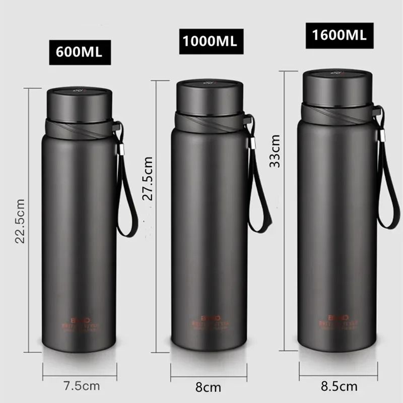 Double Stainless Steel Vacuum Flask With Filter Large Capacity Portable Sport Thermos Mug Coffee Te 5