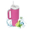 1200ml Insulated Tumbler With Handle Metal Stainless Steel Vacuum Portable Straw Cup Large Thermal 12