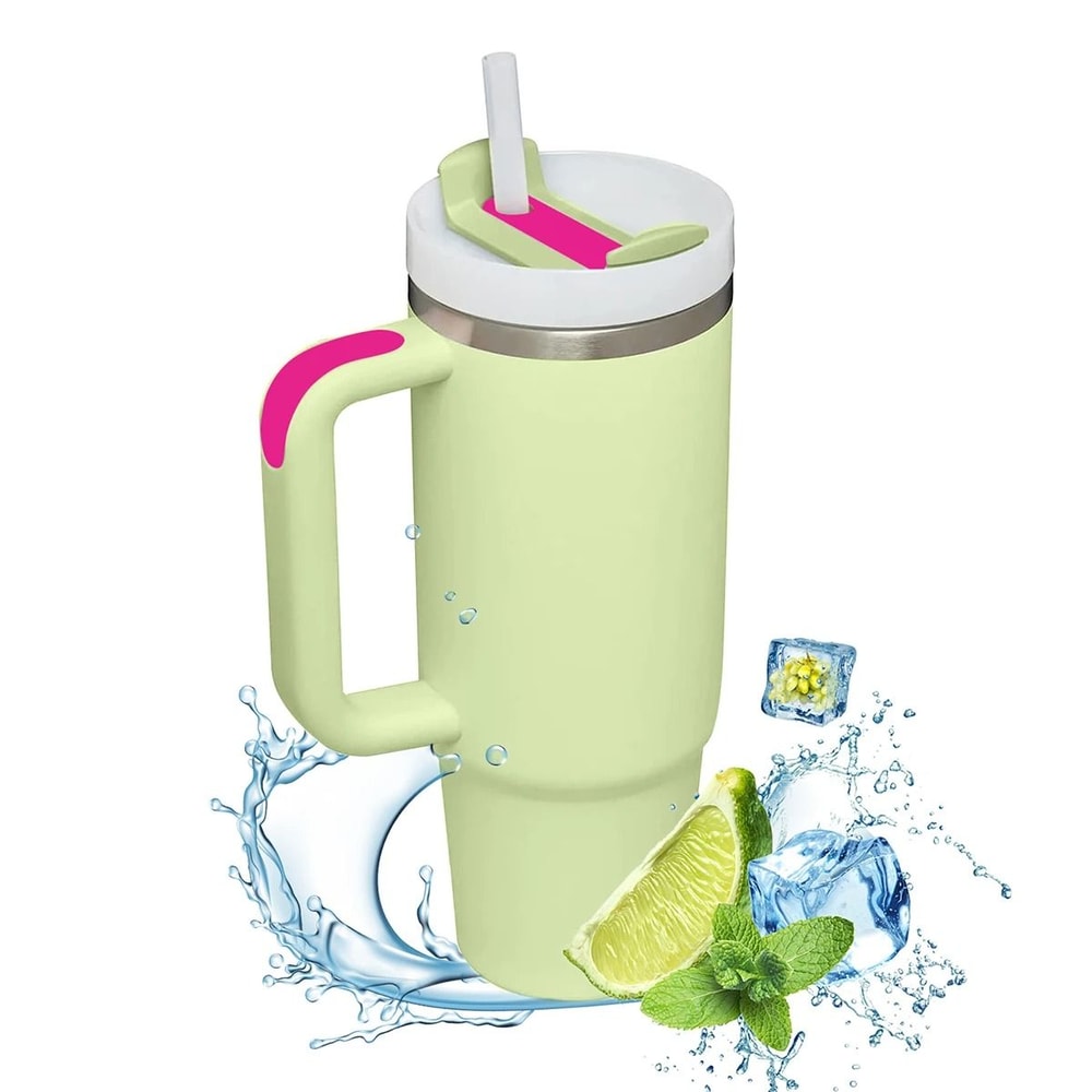 1200ml Insulated Tumbler With Handle Metal Stainless Steel Vacuum Portable Straw Cup Large Thermal 13