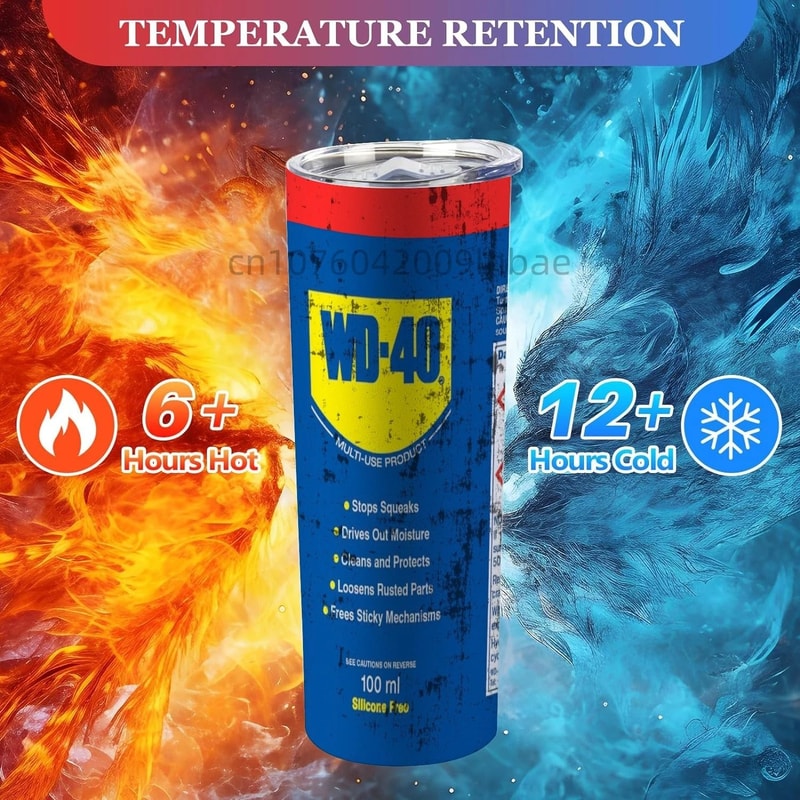 20Oz WD40 Inspired Mechanic Oil Stainless Steel Vacuum Double Wall Insulated Tumbler With Lid Engin 3