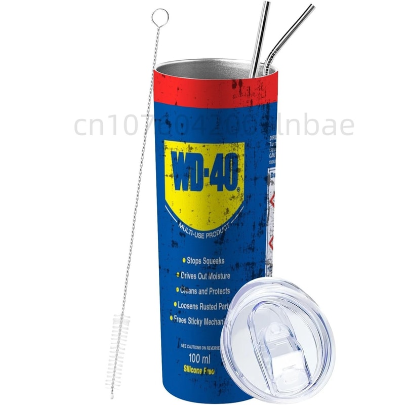 20Oz WD40 Inspired Mechanic Oil Stainless Steel Vacuum Double Wall Insulated Tumbler With Lid Engin 6