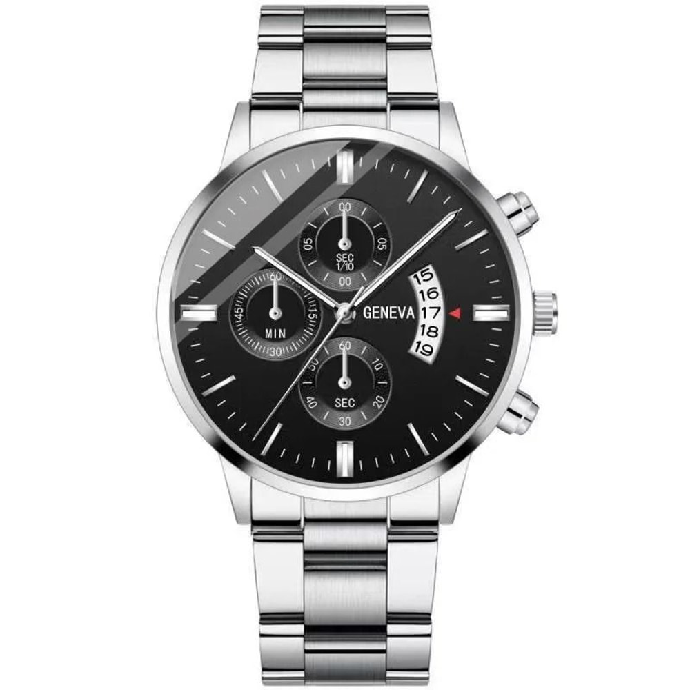 New Fashion Mens Sports Luxury Calendar Quartz Wristwatch Business Stainless Steel Casual Watch 6