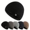 Autumn Winter Unisex Fleece Lined Knitted Beanie Loose Warm Ear Protection Thick Woolen Hat Windpro 0