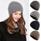 Autumn Winter Unisex Fleece Lined Knitted Beanie Loose Warm Ear Protection Thick Woolen Hat Windpro 1