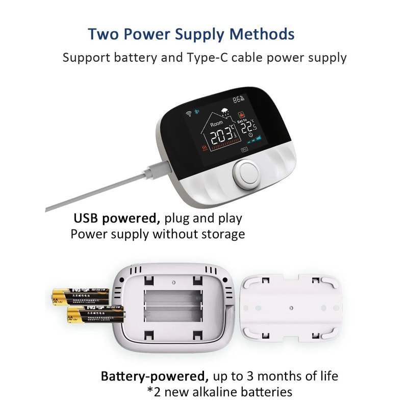 RF Wireless Smart WiFi Floor Heating Thermostat For Gas Boiler Battery Powered Tuya Temperature Con 4