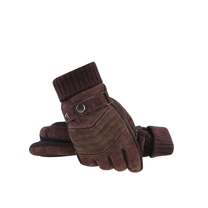 Mens Winter Cycling Motorcycle Gloves Windproof Cold Insulation Warm Leather Touch Screen AntiSlip 1