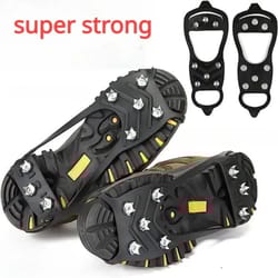 8 teeth ice gripper spikes for shoes | professional winter outdoor anti-slip hiking & mountain climbing snow crampons
