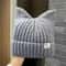 Cute Cat Ears Beanies For Women Autumn And Winter Warm Ear Protection Sweet Versatile Pullover Knit 10