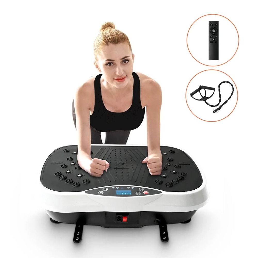Vibration Plate Exercise Machine Whole Body Workout FatBurning Home Fitness Fat Slinger Shaping Eq 0