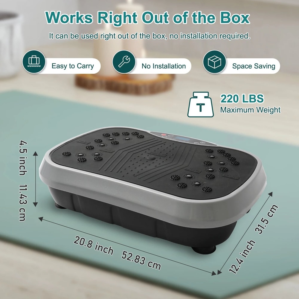 Vibration Plate Exercise Machine Whole Body Workout FatBurning Home Fitness Fat Slinger Shaping Eq 1