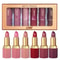 6PCS Gold Bar Tube Matte Lipstick Set Pearlescent Glitter Velvet Texture Valentines Day Gift 0
