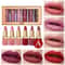 6PCS Gold Bar Tube Matte Lipstick Set Pearlescent Glitter Velvet Texture Valentines Day Gift 7