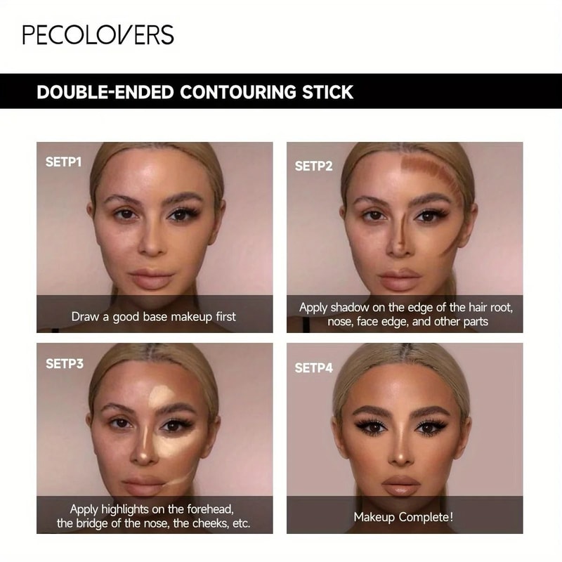 DoubleEnded Contouring Stick 2in1 Concealer And Highlighter For ThreeDimensional Facial Sculpting 1