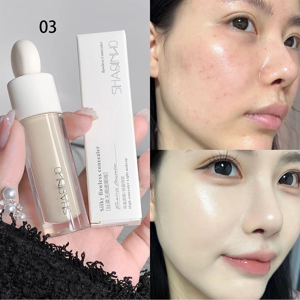 3Color Silky Face Concealer Full Coverage For Acne Marks Spots And Dark Circles 8