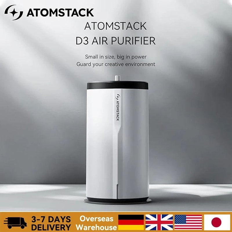 AtomStack D3 Laser Engraving Air Purifier 5Layer HEPA Filtration For PM25PM10 Smoke Removal 0