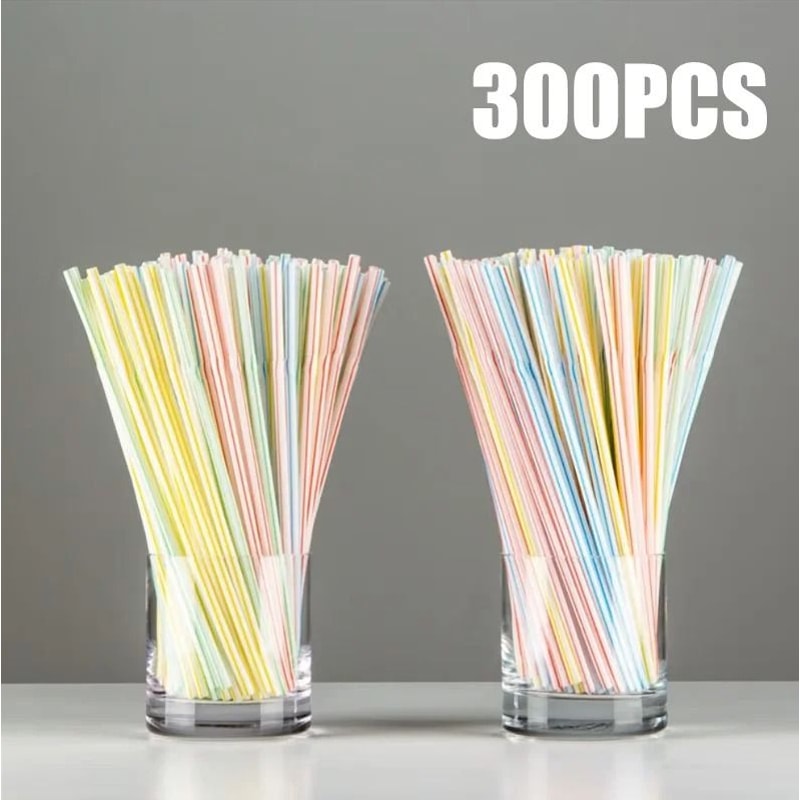 Multicolor Fluorescent Straws Bendable Drinking Straws For Wedding Decor Party Supplies 10