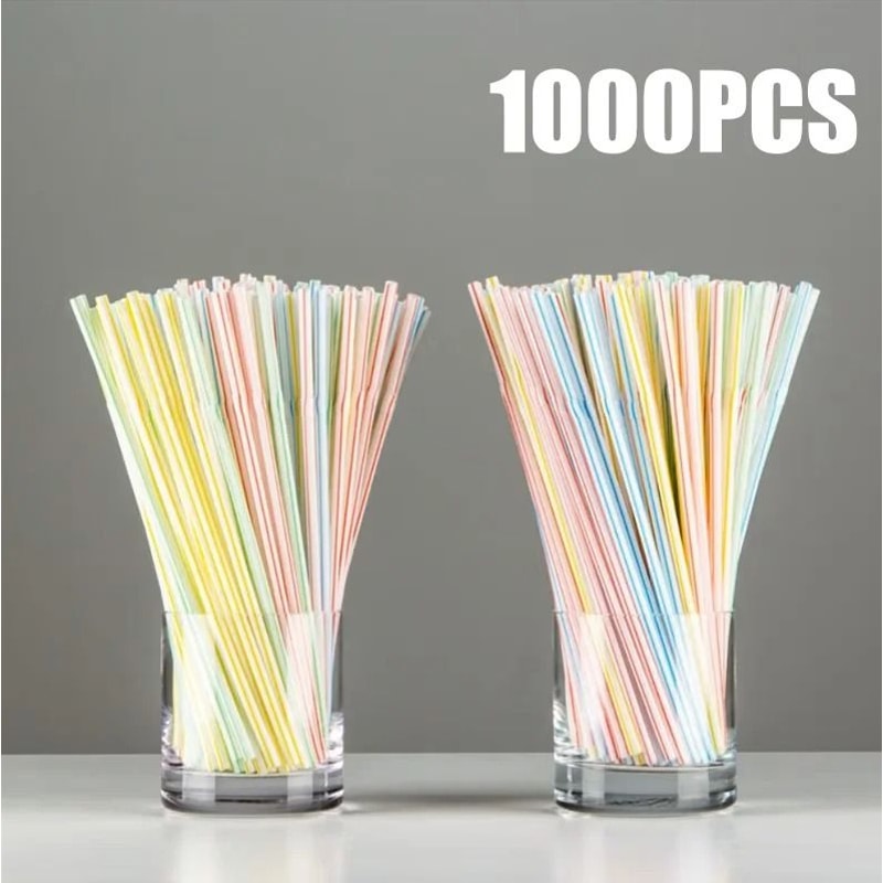 Multicolor Fluorescent Straws Bendable Drinking Straws For Wedding Decor Party Supplies 16