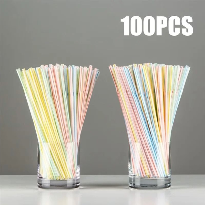 Multicolor Fluorescent Straws Bendable Drinking Straws For Wedding Decor Party Supplies 7