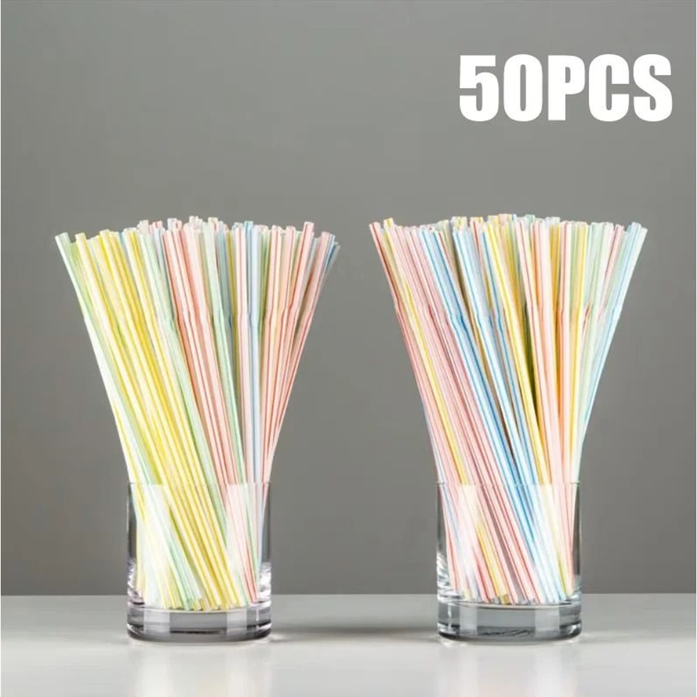 Multicolor Fluorescent Straws Bendable Drinking Straws For Wedding Decor Party Supplies 20