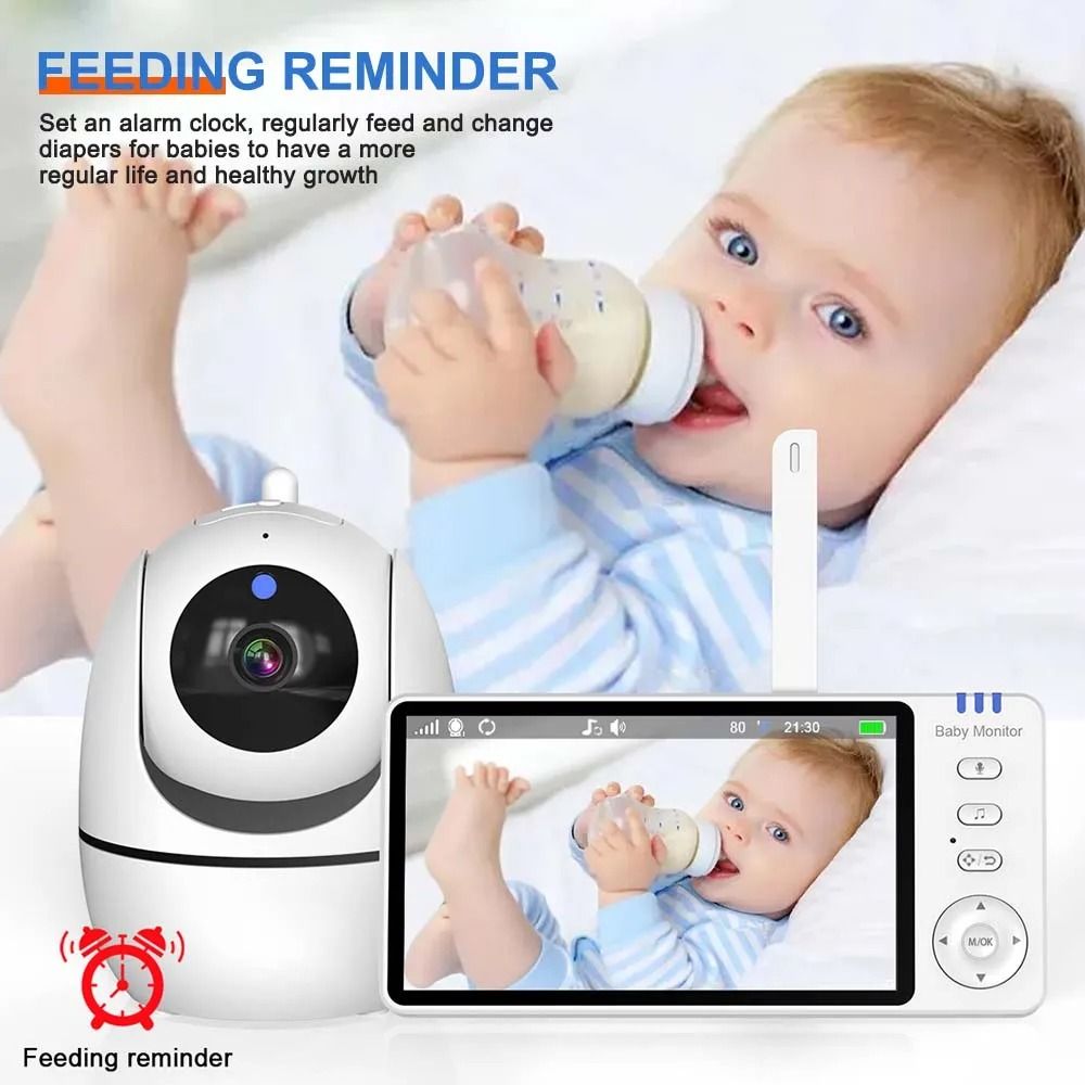 5 HD Video Baby Monitor Remote PanTiltZoom Camera With Night Vision Temperature Alerts 2
