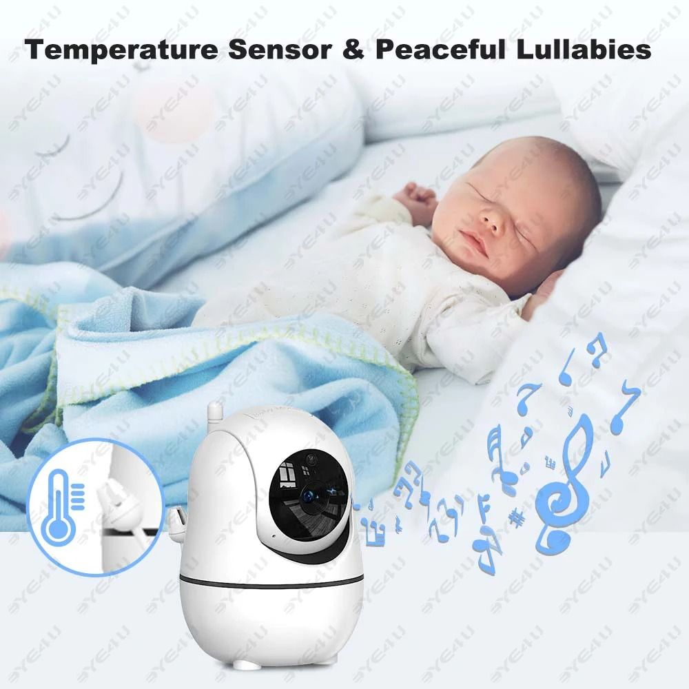 5 HD Video Baby Monitor Remote PanTiltZoom Camera With Night Vision Temperature Alerts 4