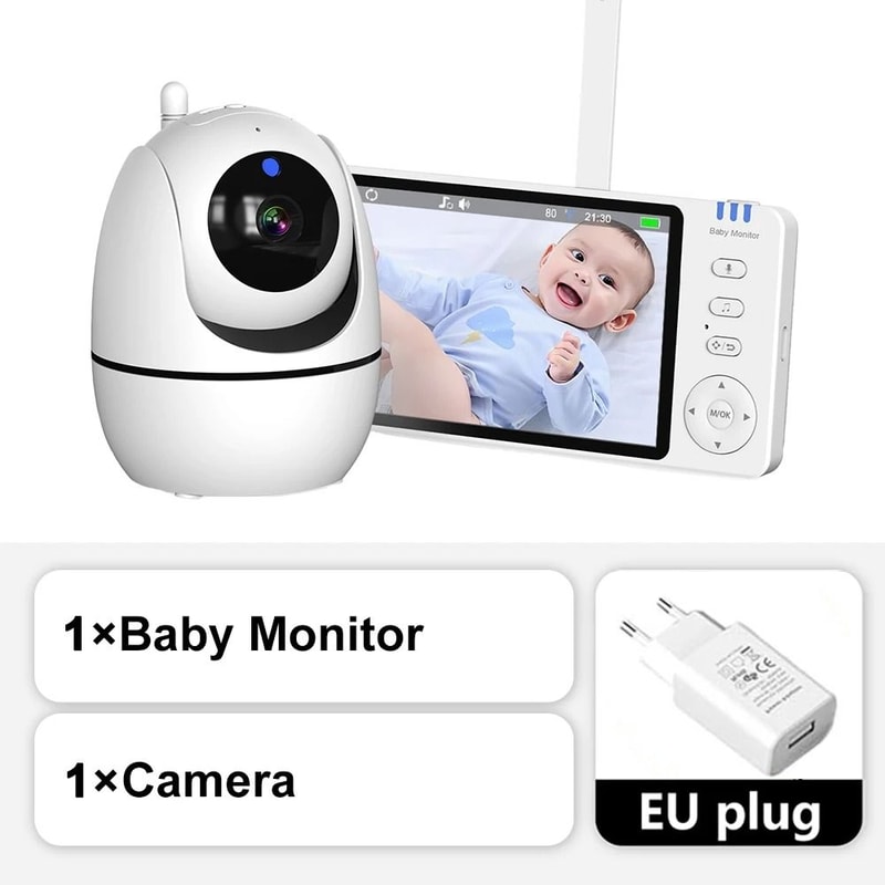 5 HD Video Baby Monitor Remote PanTiltZoom Camera With Night Vision Temperature Alerts 7