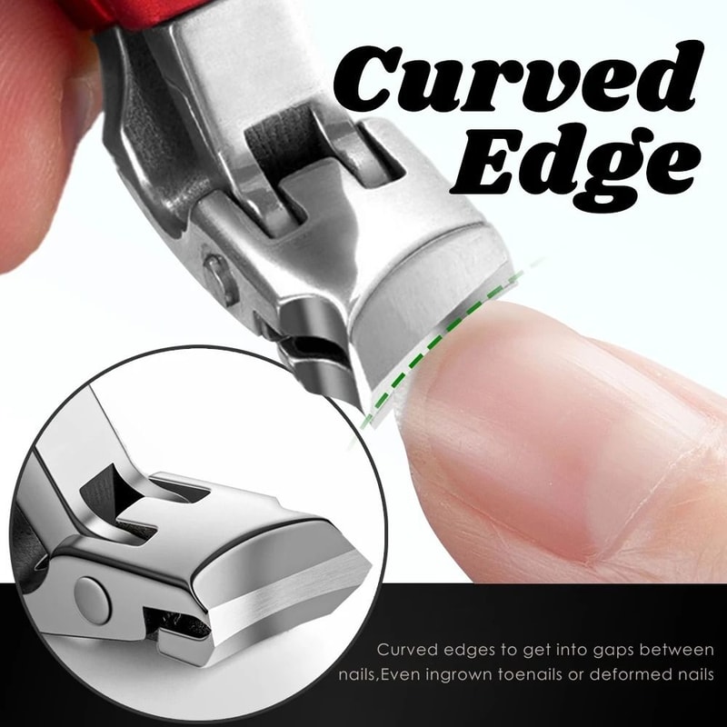 Anti-Splash Nail Clipper for Thick & Ingrown Nails, Cleaner Trims With Better Control