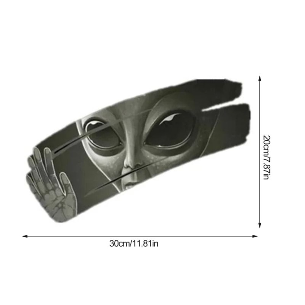 3D Cool Alien Cracked Car Sticker SelfAdhesive PVC Vinyl Auto Racing Decal 6