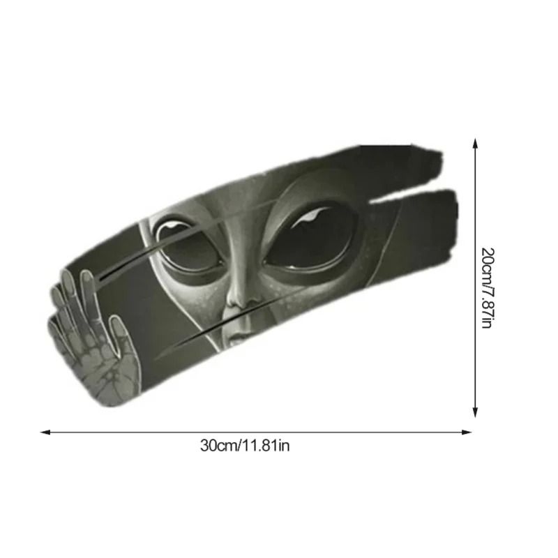 3D Cool Alien Cracked Car Sticker SelfAdhesive PVC Vinyl Auto Racing Decal 6