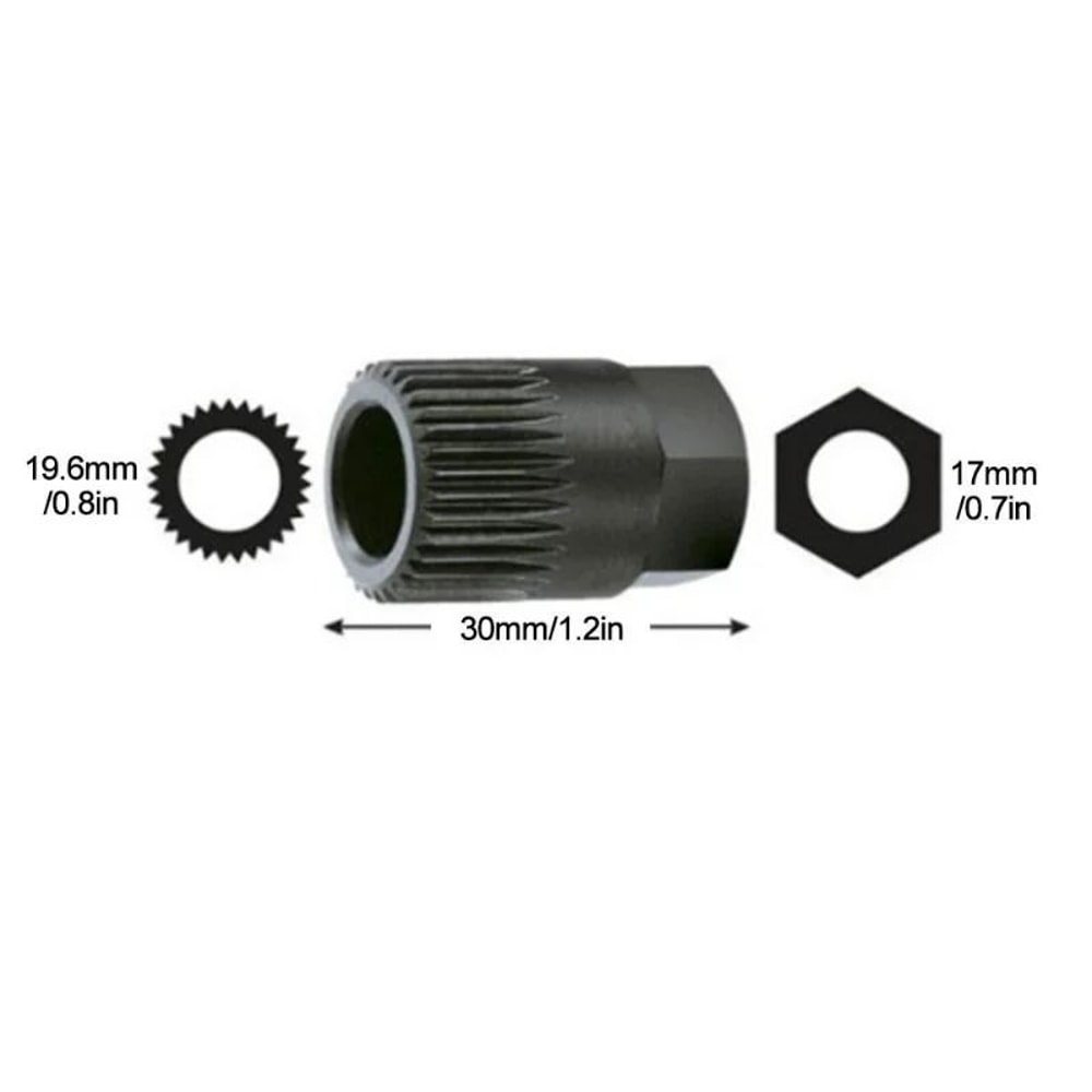 Alternator Clutch Free Wheel Pulley Removal Tool 33Tooth VBelt Pulley Remover 4