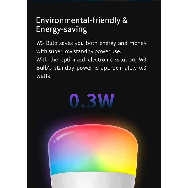 Yeelight Smart LED Bulb W3 E26 Global Version Dimmable WiFi Light With Voice Control 2