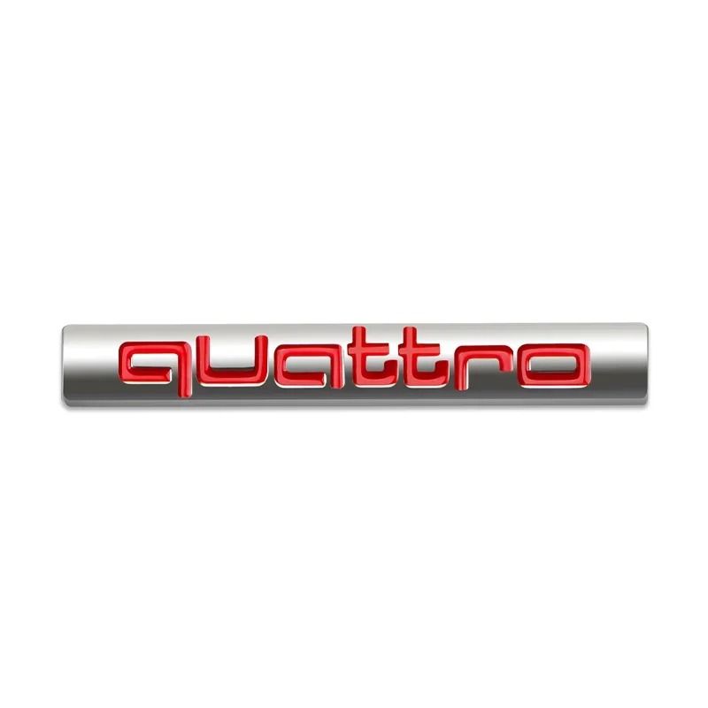 Metal Quattro Front Grill Badge Emblem 3D Car Styling Sticker Decal For Audi A3 A4 A5 A6 Q3 Q5 Q7 9
