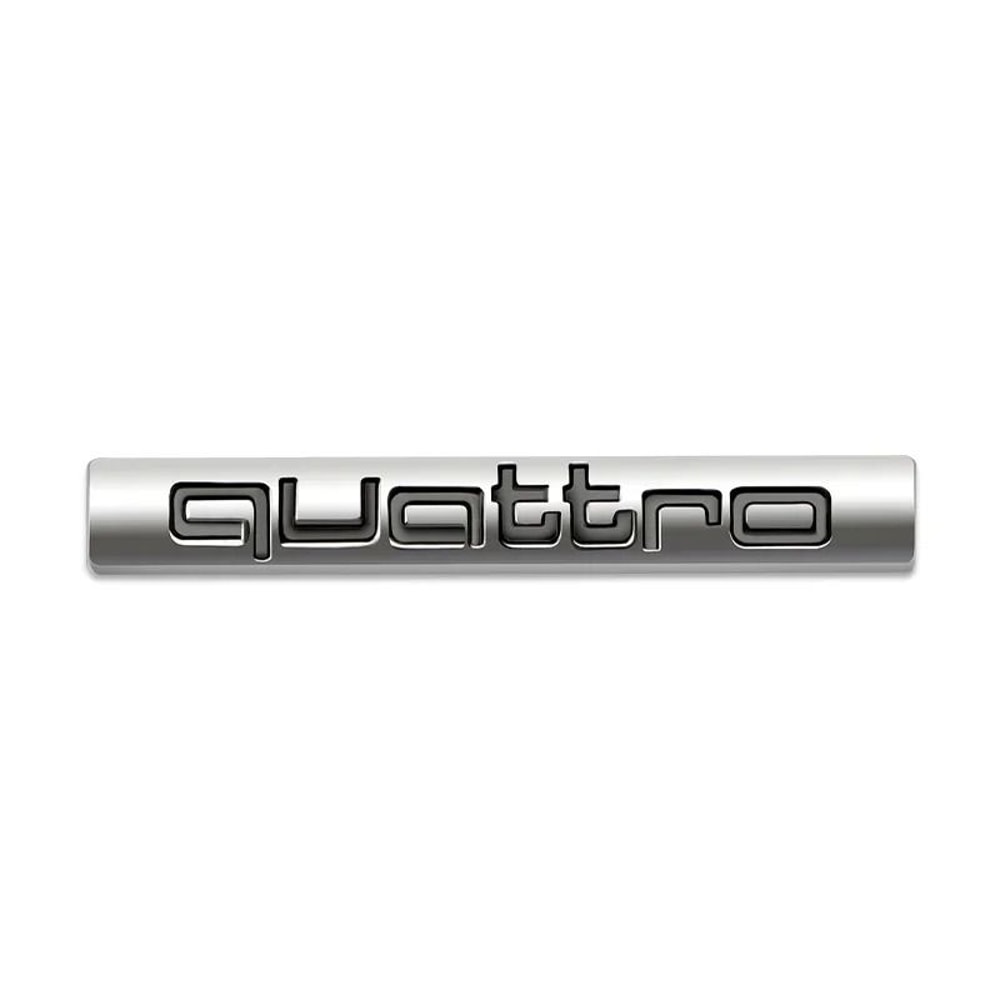 Metal Quattro Front Grill Badge Emblem 3D Car Styling Sticker Decal For Audi A3 A4 A5 A6 Q3 Q5 Q7 10
