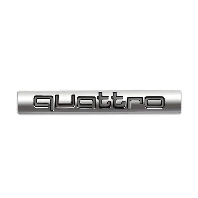 Metal Quattro Front Grill Badge Emblem 3D Car Styling Sticker Decal For Audi A3 A4 A5 A6 Q3 Q5 Q7 10