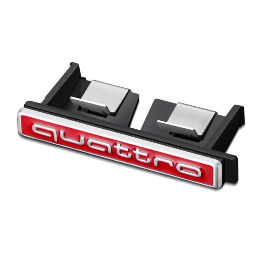Metal Quattro Front Grill Badge Emblem 3D Car Styling Sticker Decal For Audi A3 A4 A5 A6 Q3 Q5 Q7 6