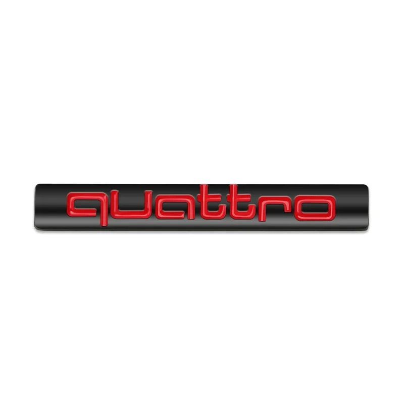 Metal Quattro Front Grill Badge Emblem 3D Car Styling Sticker Decal For Audi A3 A4 A5 A6 Q3 Q5 Q7 7