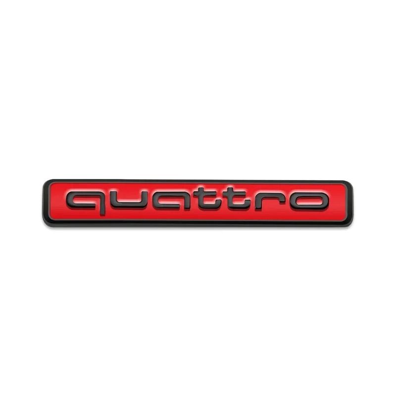 Metal Quattro Front Grill Badge Emblem 3D Car Styling Sticker Decal For Audi A3 A4 A5 A6 Q3 Q5 Q7 8