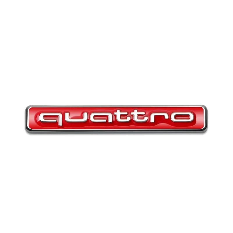 Metal Quattro Front Grill Badge Emblem 3D Car Styling Sticker Decal For Audi A3 A4 A5 A6 Q3 Q5 Q7 11