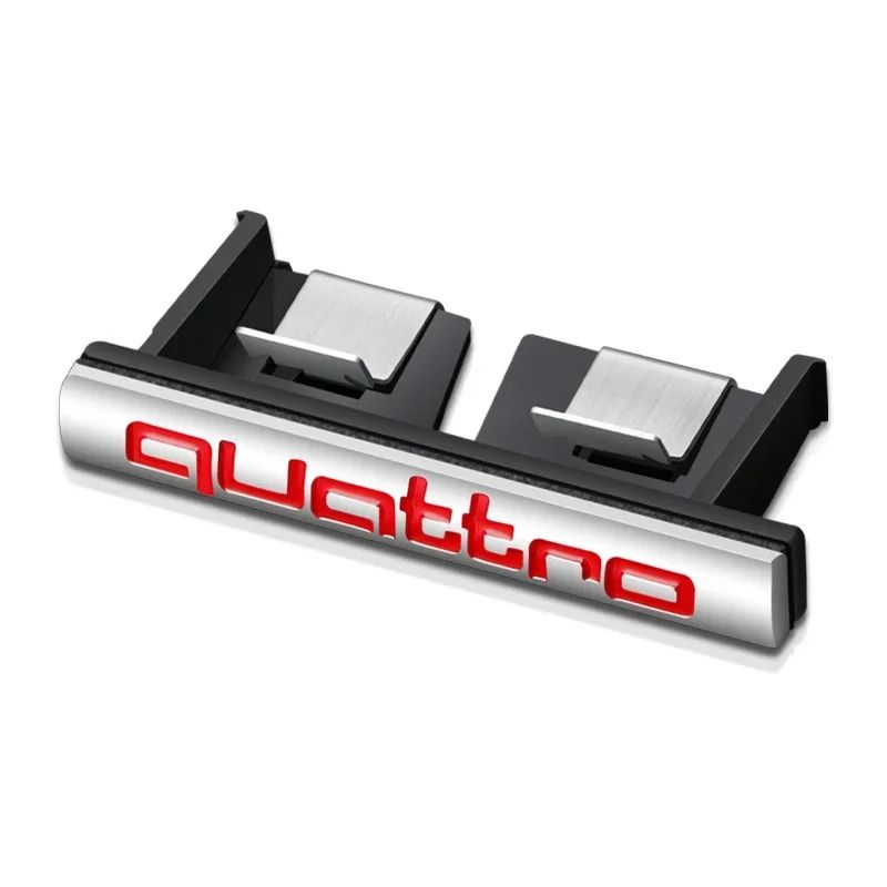 Metal Quattro Front Grill Badge Emblem 3D Car Styling Sticker Decal For Audi A3 A4 A5 A6 Q3 Q5 Q7 17