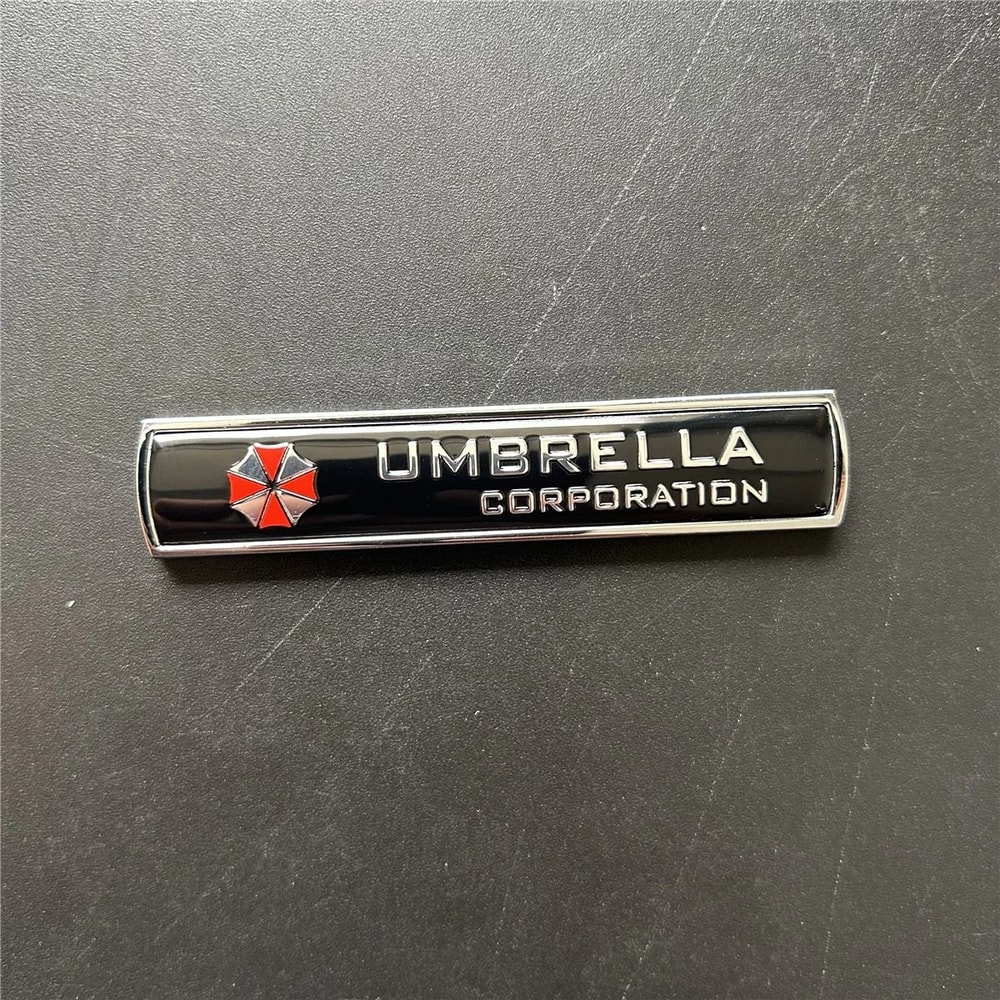 3D Aluminum Alloy Umbrella Corporation Car Sticker Resident Evil Inspired Auto Emblem Badge 9