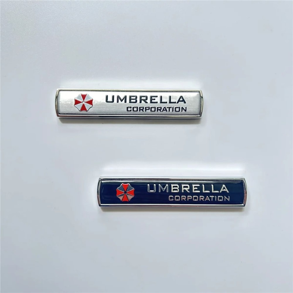 3D Aluminum Alloy Umbrella Corporation Car Sticker Resident Evil Inspired Auto Emblem Badge 3