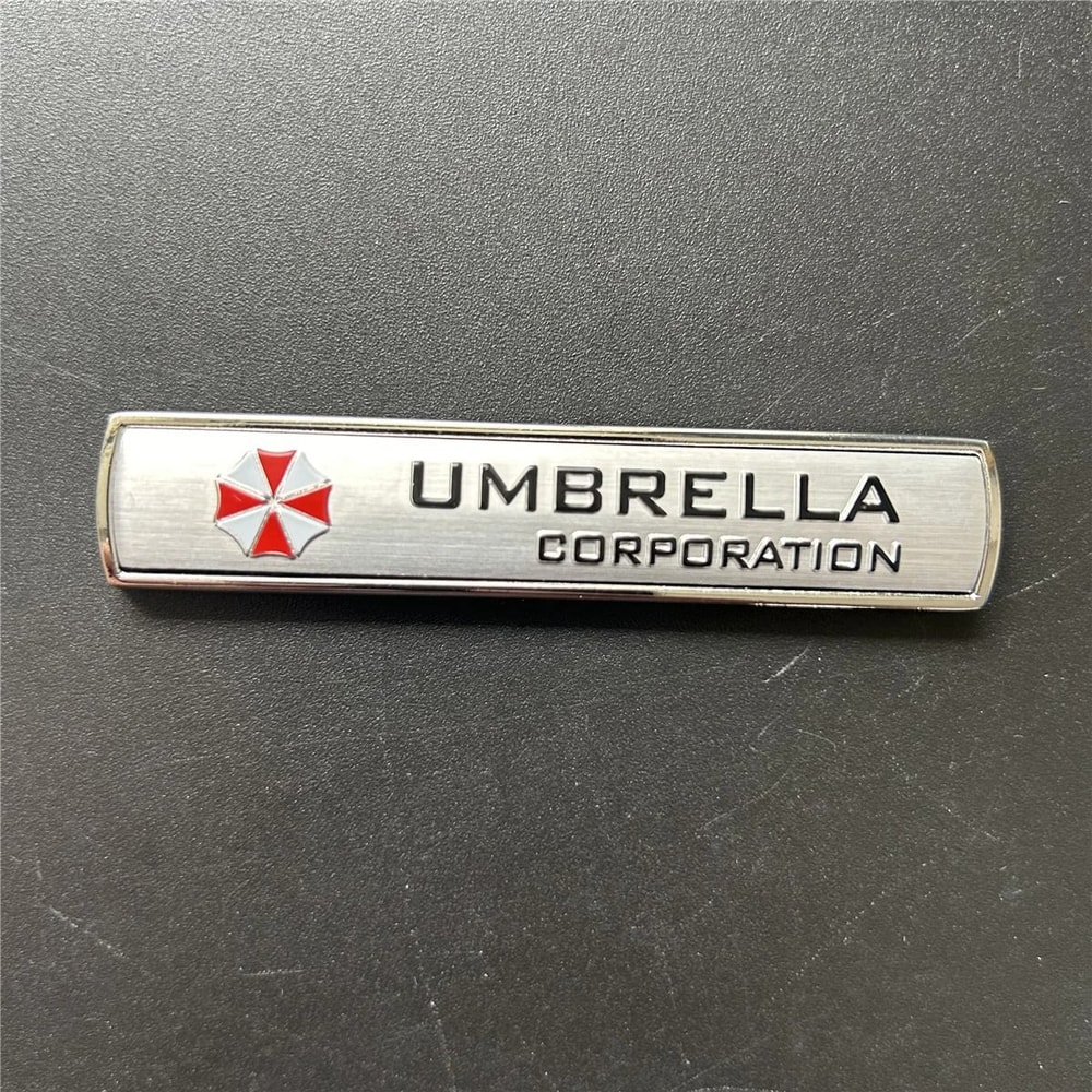 3D Aluminum Alloy Umbrella Corporation Car Sticker Resident Evil Inspired Auto Emblem Badge 8