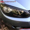ABS Headlight Eyebrows For VW Golf 6 MK6 GTI GTR GTD 20082013 Gloss Black Eyelids 3