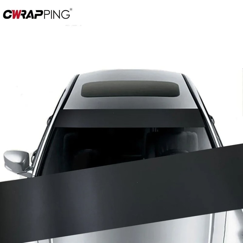 3D Mesh Car Sunshade Sticker One Way Vision Fly Eye Vinyl Film For Front Windshield 0