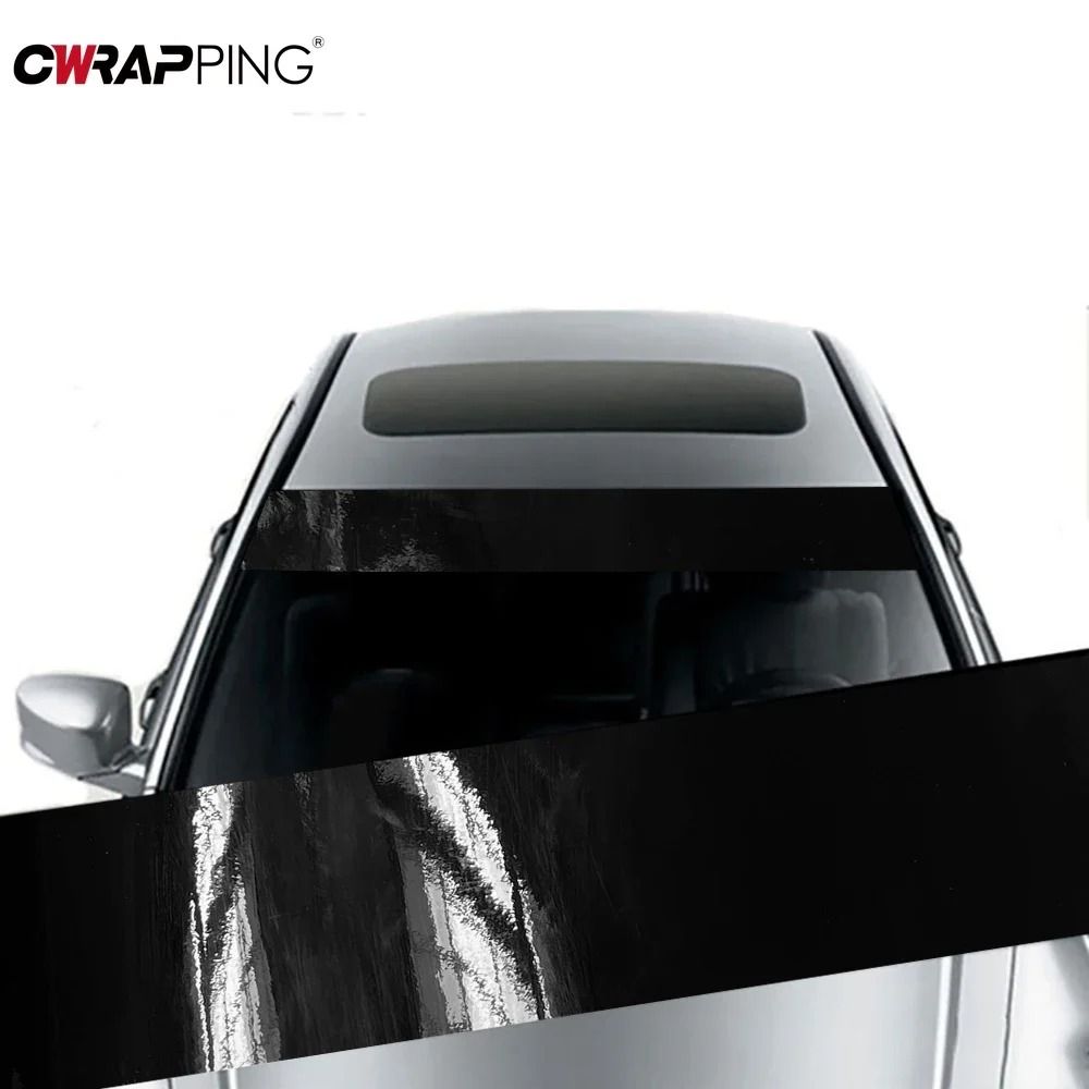 3D Mesh Car Sunshade Sticker One Way Vision Fly Eye Vinyl Film For Front Windshield 1