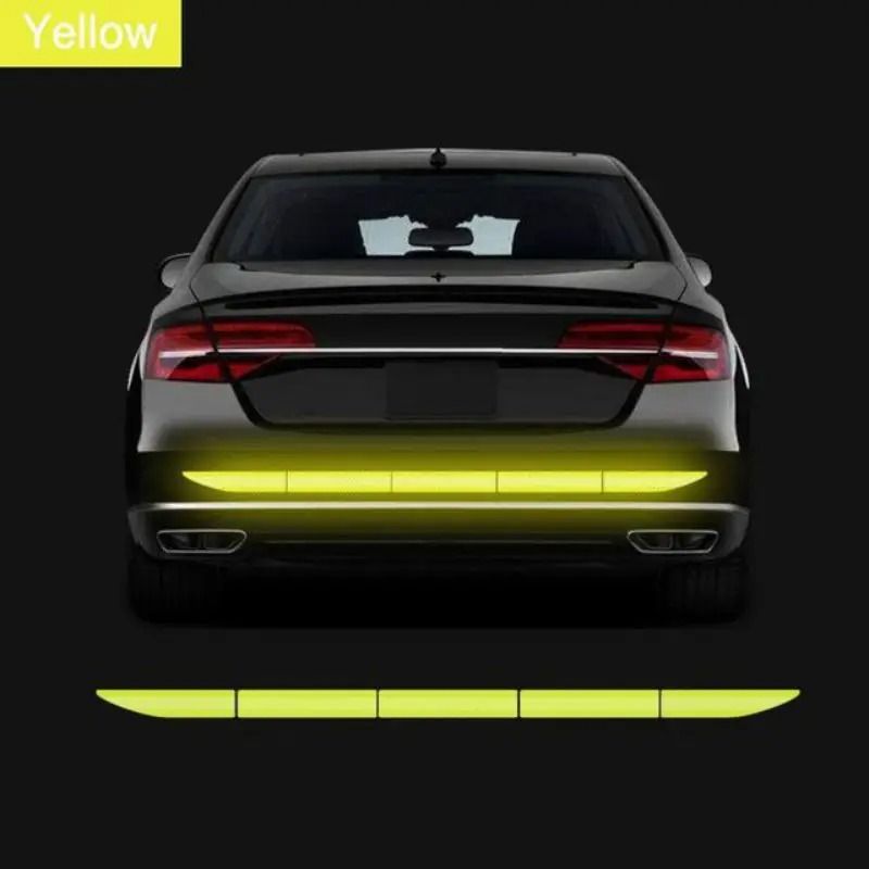 Car Wheel Hub Reflective Stripes Door Handle Safety Warning Stickers Rear Reflective Tape 16